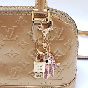 100% Auth Louis Vuitton Lock & Key with unbranded Bagcharm, Keycharm, Keychain